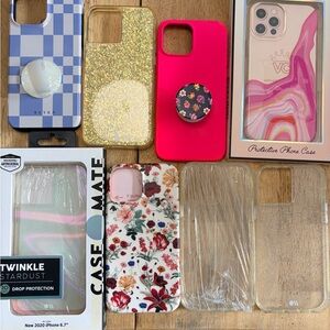 Case-Mate Red, Pink, and Gold Phone Cases